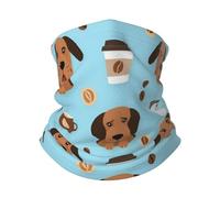 Cache-Col Chiens De Saint-Hubert Et Cafés Tube Bandeaux Élastique Protection du Visage Ultra-Douce Bande De Cheveux, pour Course À Pied, Ski, Extérieur, Yoga, 26x30cm