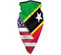 Cache-Col Drapeau Américain Et Drapeau De Saint-Kitts-Et-Nevis Bandeaux Multifonctionnel Chapeaux Séchage Rapide Décoration Faciale, pour Ski, Extérieur, Jogging, Cyclisme, 24x51cm