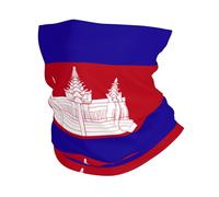 Cache-Col Drapeau Cambodge Écharpe Tubulaire Snood Bandana Hommes Femmes Sans Couture MOD Gaiter Moto Bandeau Drapeau Cambodge Unisexe Course Cyclisme Randonnée
