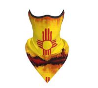 Cache-Col Drapeau du Nouveau-Mexique De Style Grunge Balaclava Anti-UV Bande De Cheveux Ultra-Douce Chapeaux Demi-Visage, pour Randonnée, Vélo, Cyclisme, Ski, 24x51cm