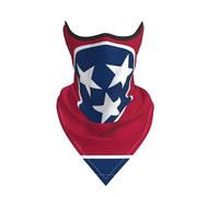 Cache-Col Drapeau du Tennessee Bandana Multifonctionnel Écharpe Demi-Visage Élastique Gaiter, pour Yoga, Randonnée, Sports, Moto, 24x51cm