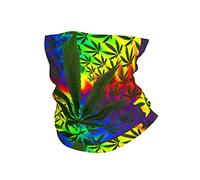 Cache-Col Feuilles De Pot Arc-en-Ciel Headwrap Ultra-Douce Écharpe Tube Imprimé Bande De Cheveux, pour Extérieur, Adulte, Femme, Moto, 26x30cm