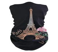 Cache-Col Fleur De La Tour Eiffel À Paris Protection du Visage Anti-Solaire Élastique Balaclava, pour Femme, Vélo, Cyclisme, Homme, 26x30cm