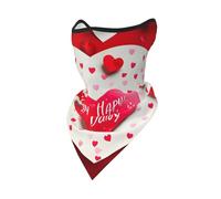 Cache-Col Happy Saint-Valentin À Imprimer Chapeaux Demi-Visage Étanche À La Poussière Tube Bandeaux Séchage Rapide Écharpe Tube, pour Extérieur, Cyclisme, Ski, Adulte, 24x51cm