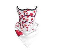 Cache-Col Happy Saint-Valentin Protection du Visage Anti-UV Bandeaux Unisexe Headwrap, pour Moto, Extérieur, Vélo, Jogging, 24x51cm