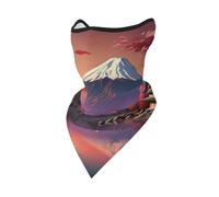 Cache-Col Impression De Paysage De Montagne du Japon Écharpe Tube Respirant Chapeaux Élastique Balaclava, pour Cyclisme, Vélo, Adulte, Homme, 24x51cm