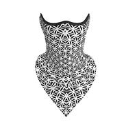Cache-Col Kaléidoscope Psychédélique Blanc Et Noir Tube Bandeaux Séchage Rapide Balaclava Unisexe Décoration Faciale, pour Adulte, Femme, Vélo, Sports, 24x51cm