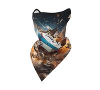 Cache-Col Modèle Rugby on Fire Gaiter Respirant Bandeaux Anti-UV Chapeaux Demi-Visage, pour Vélo, Moto, Extérieur, Homme, 24x51cm