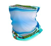 Cache-Col Motif De Paysage des Maldives Bande De Cheveux Anti-UV Bandeau Magique Unisexe Tube Bandeaux, pour Vélo, Jogging, Randonnée, Course À Pied, 26x30cm