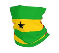Cache Col Multifonction Sport Élastique Imprimésao Tomé-Et-Principe Drapeau Unisexe Bandana Cagoule Respirant Séchage Rapide Souple Anti Vent
