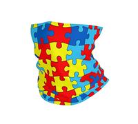 Cache-Col Puzzles De Sensibilisation À l'Autisme Écharpe Tube Respirant Couvre-Chef Séchage Rapide Chapeaux, pour Randonnée, Sports, Jogging, Extérieur, 26x30cm