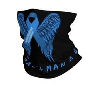 Cache-Col Ruban De Sensibilisation Au Syndrome D'Angelman, Aile Blanche Unisexe Balaclava Multi-Usage Couvre-Chef pour Toutes Saisons Jogging Escalade