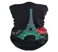 Cache-Col Tour Eiffel De Paris Fleur Noir Vert Bandeau Magique Élastique Séchage Rapide Tube Bandeaux, pour Sports, Randonnée, Cyclisme, Homme, 26x30cm