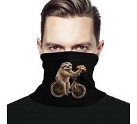 Cache-Col Un Animal Mignon Mange Une Pizza Écharpe Demi-Visage Séchage Rapide Bandeau Magique Multi-Usage Écharpe Tube, pour Randonnée, Extérieur, Sports, Ski, 26x30cm