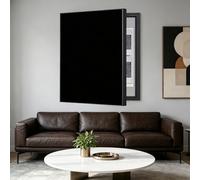Cache Compteur Electrique Art Mural pour Couvrir le Panneau Électrique, Couvercle de Boîtier de Disjoncteur Électrique Uni, Couvercle de Boîte de Distribution(Black,50 x 60cm (19 3/4" x 23 5/8"))