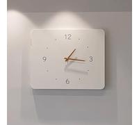 Cache Compteur Electrique avec Horloge, Électrique Décoratif Intérieur Cacher Le Compteur, Cacher Les Peintures Art Mural avec Cadre Poster DéCoration Salon(White 1,55 * 45cm/21.6 * 17.7in)
