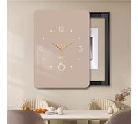 Cache Compteur Electrique Boîte De Distribution Électrique Décoratif Moderne Créatif avec Horloge, Vertical Cache Compteur Électrique Mural Amovible Peinture Murale(Black 3,65 * 85cm/25.6 * 33.4in)