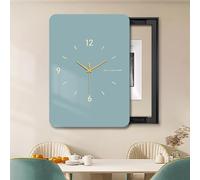 Cache Compteur Electrique Boîte De Distribution Électrique Décoratif Moderne Créatif avec Horloge, Vertical Cache Compteur Électrique Mural Amovible Peinture Murale(Black 4,40 * 50cm/15.7 * 19.7in)