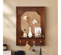 Cache Compteur Electrique, Boîtier De Compteur Dissimulé En Bois Massif, Cache-fusibles Créatif Amovible Avec Étagère Et Crochets