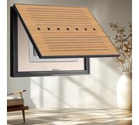 Cache Compteur Electrique Cache de Tableau Électrique en Bois avec Cadre en Plastique, Cache de Boîtier de Disjoncteur Mural Décoratif Creux, Panneau de Protection Horizontal Intérieur pour Coffret(E,