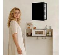 Cache Compteur Electrique Cache-panneau Électrique Uni Pour la Maison, Décoration Murale à Charnières pour Tableau Électrique, pour le Salon(Black,35 x 45cm (13 3/4" x 17 3/4"))