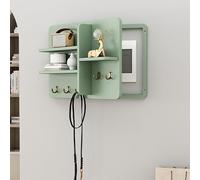 Cache Compteur Electrique, Cache Tableau Electrique Decoratif, Cache-Boîte à Fusibles Décoratif en Bois avec étagère et Crochets, pour Chambre à Coucher, Cuisine(Green,40 * 30cm/16 * 12in)