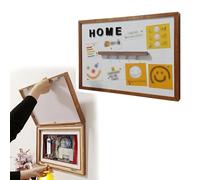 Cache compteur electrique Coffret de Protection pour Boîte à Fusibles Dissimulée avec Tableau Noir, Couvre-panneau Électrique à Cadre en Bois, Couvre-panneau de Disjoncteurs(White,28x20in/70x50cm)