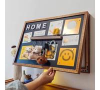 Cache compteur electrique Coffret de Protection pour Boîte à Fusibles Dissimulée avec Tableau Noir, Couvre-panneau Électrique à Cadre en Bois, Couvre-panneau de Disjoncteurs(Black,35x28in/90x70cm)