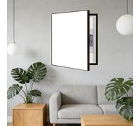 Cache compteur electrique Coffret Protection pour Boîte à Fusibles 40 45 50 60 70 80 cm, Couvercle de Panneau Électrique Rabattable Blanc, Plaque pour Boîte à Disjoncteurs(Black,20x28in/50x70cm)