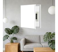 Cache compteur electrique Coffret Protection pour Boîte à Fusibles 40 45 50 60 70 80 cm, Couvercle de Panneau Électrique Rabattable Blanc, Plaque pour Boîte à Disjoncteurs(White,14x18in/35x45cm)