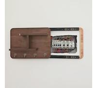 Cache compteur electrique Couvercle Coulissant pour Coffret de Compteur avec Étagère, Coffret à Fusibles en Bois, Couvercle pour Coffret Électrique (40, 45, 50, 56 et 60 cm)(Style C,16x12in/40x30cm)