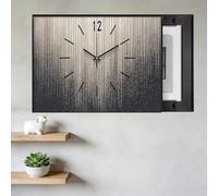 Cache Compteur Electrique Couvercle de Tableau Électrique Intérieur avec Horloge, Panneau Décoratif pour Compteur Électrique (à Dissimuler, Décoratif ou de Remplacement)(C,60x50cm(23 5/8x19 3/4in))