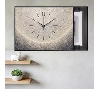Cache Compteur Electrique Couvercle de Tableau Électrique Intérieur avec Horloge, Panneau Décoratif pour Compteur Électrique (à Dissimuler, Décoratif ou de Remplacement)(B,50x40cm(19 3/4x15 3/4in))
