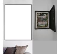 Cache Compteur Electrique Couvercle Décoratif Vertical pour Boîte de Disjoncteur Murale, Cadre de Boîte de Disjoncteur avec Porte, Plaque Protection Fusibles Murale(White,50x70cm (19.7x27.5in))