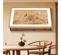 Cache Compteur Électrique Décoratif avec Cadre en Toile Premium Tableau Mural Rabattable pour Masquer Boîtier Électrique Salon et Entrée Peinture Artistique Moderne(Style-t,100 * 50cm)