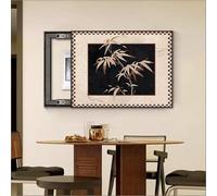 Cache Compteur Electrique Décoratif Élégant, Cache-panneau Électrique Mural Décoratif Pour Salon, Bureaux Et Autres Pièces(White1,55 * 45cm/21.7 * 17.7in)