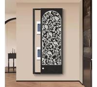 Cache Compteur Électrique Décoratif Tableau de Décoration Murale pour Cacher le Disjoncteur Cadre en Alliage d'Aluminium Peinture sur Porcelaine de Cristal Moderne(Style-t,24"/60cm)