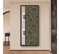 Cache Compteur Électrique Décoratif Tableau de Décoration Murale pour Cacher le Disjoncteur Cadre en Alliage d'Aluminium Peinture sur Porcelaine de Cristal Moderne(Style-g,16"/40cm)