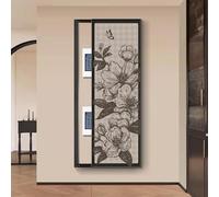 Cache Compteur Électrique Décoratif Tableau de Décoration Murale pour Cacher le Disjoncteur Cadre en Alliage d'Aluminium Peinture sur Porcelaine de Cristal Moderne(Style-y,12"/30cm)