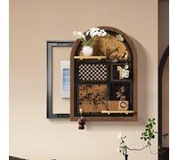 Cache Compteur Electrique Décoration Murale Décorative pour Panneau Électrique, Boîte De Distribution Créativité Mural, pour Coffret de Distribution Caché Démontable(Brown 2,60 * 85cm/24 * 33.5in)