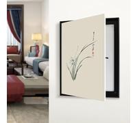 Cache Compteur Electrique Décorer le cadre pour boîte électrique, Boîte De Distribution Créativité Mural, pour Compteur Électrique, pour Tous Les Styles d'intérieur(Black 1,30 * 40cm/12 * 16in)