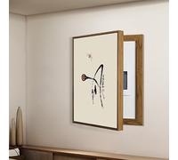 Cache Compteur Electrique Décorer le cadre pour boîte électrique, Boîte De Distribution Créativité Mural, pour Compteur Électrique, pour Tous Les Styles d'intérieur(Brown 2,40 * 50cm/16 * 20in)