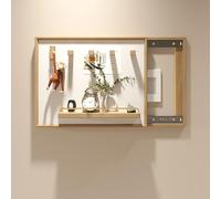 Cache Compteur Electrique En Bois Avec Push-pull, Cache-panneau Électrique Décoratif Pour Intérieur, Avec Colonne Magnétique, Pour Maison, Bureau, Appartement(White 1,40 * 30cm/15.7 * 11.8in)