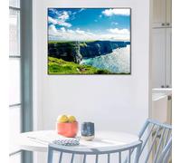 Cache Compteur Électrique Haut de Gamme, Tableau Décoratif Artisanal avec Cadre Épais et Écologique, Peinture Murale Imperméable pour une Décoration Intérieure Durable(Style-i,28"*20")