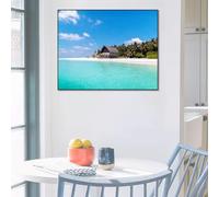 Cache Compteur Électrique Haut de Gamme, Tableau Décoratif Artisanal avec Cadre Épais et Écologique, Peinture Murale Imperméable pour une Décoration Intérieure Durable(Style-o,22"*48")