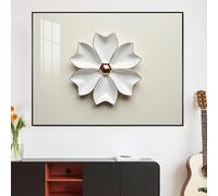 Cache Compteur Électrique Mural Étanche Finition Porcelaine Cristalline Cadre Anti-Humidité Décoration de Tableau Électrique à Clapet Protection Robuste pour Cuisine(Style-w,24"*18")