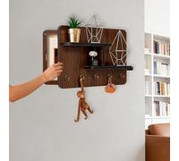 Cache Compteur Electrique Porte Décorative pour Cache-boîtier Disjoncteurs Mural, Cache-tableau Électrique Vintage avec Étagère, Cache-boîtier Fusibles Élégant Dissimulé(Right,45x55cm/17.7x21.6in)