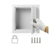 Cache Compteur Electrique Trappe de Visite Baignoire Panneau d'Accès Placo Porte d'Inspection Plafond Métallique Serrure Sans lanc, Tailles Multiples 15x10 à 60x60 cm(White,300x450mm)