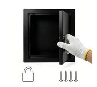 Cache Compteur Electrique Trappe de Visite Baignoire Panneau d'Accès Placo Porte d'Inspection Plafond Métallique Serrure Sans lanc, Tailles Multiples 15x10 à 60x60 cm(Black,200x400mm)