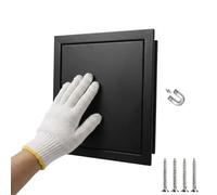 Cache Compteur Electrique Trappe de Visite Magnétique Baignoire Panneau d'Accès Placo Porte d'Inspection Plafond Inox 304 Pousser pour Ouvrir Blanc, Tailles Multiples 15-60cm(Black,150x100mm)